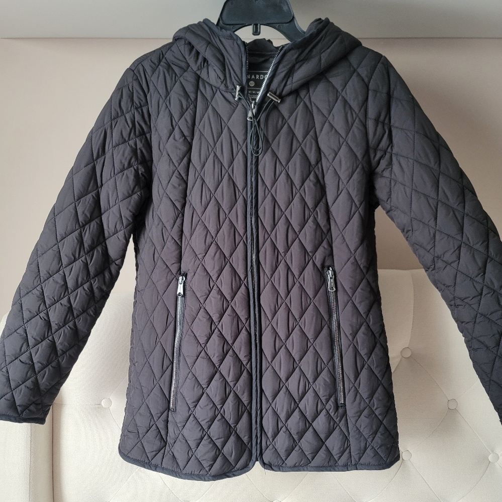 Sz M Black Quilted Puff Jacket